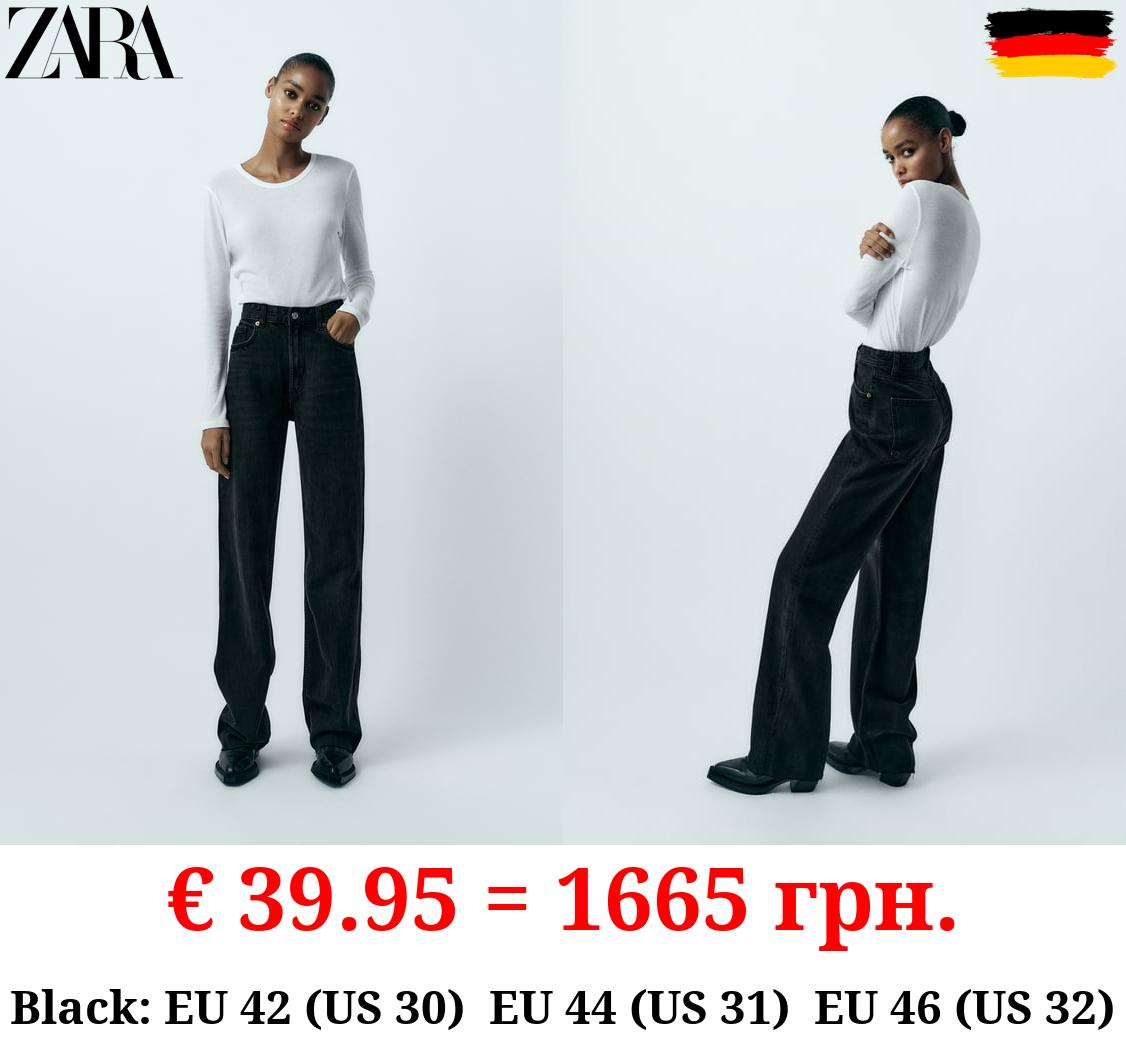 TRF HIGH-RISE WIDE-LEG JEANS