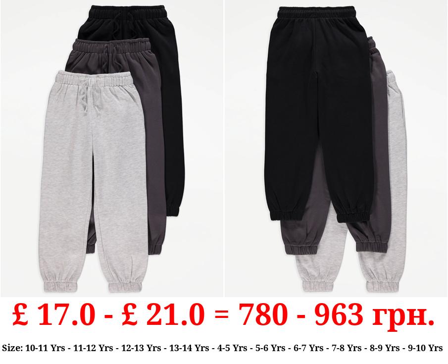Plain Joggers 3 Pack