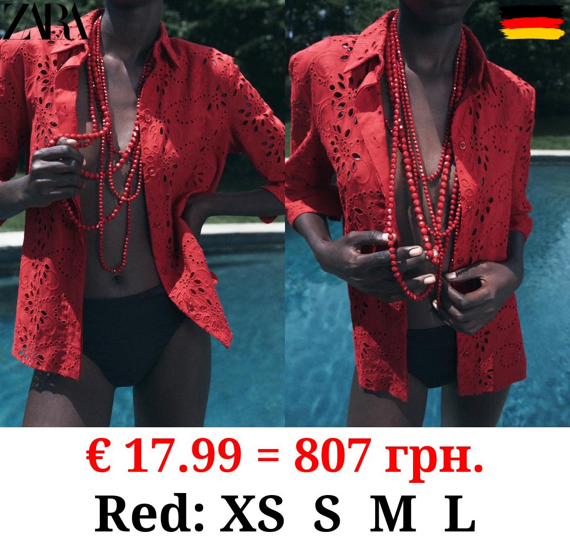 ZW COLLECTION EMBROIDERED POPLIN SHIRT