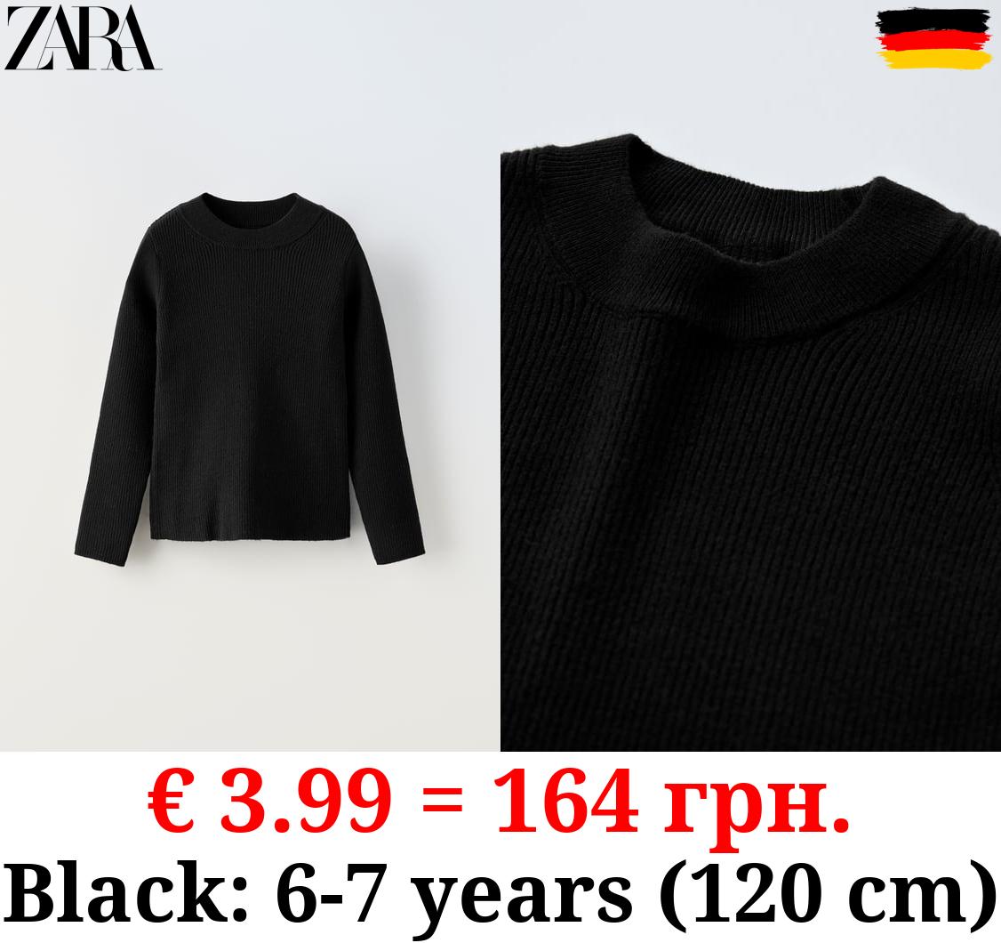 RIBBED KNIT SWEATER
