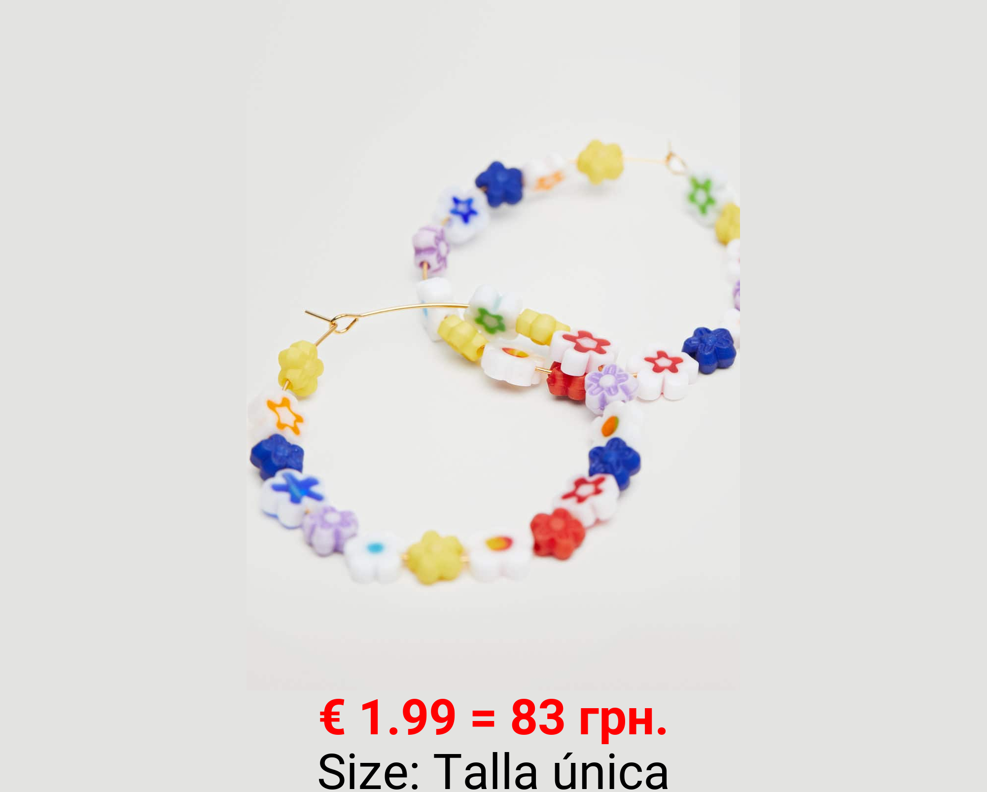 Pendientes aro abalorios