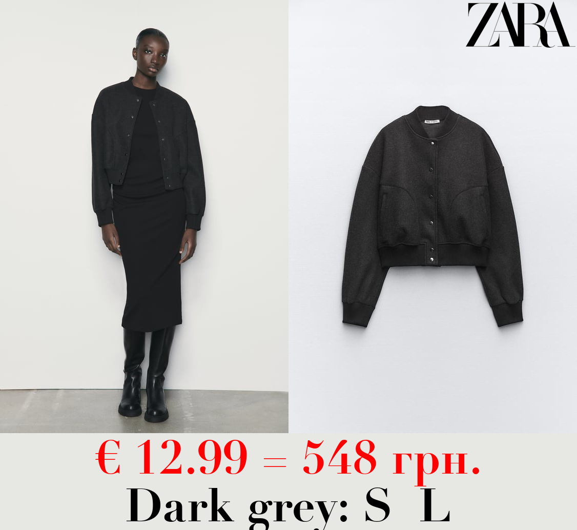 SOFT CROPPED BOMBER JACKET