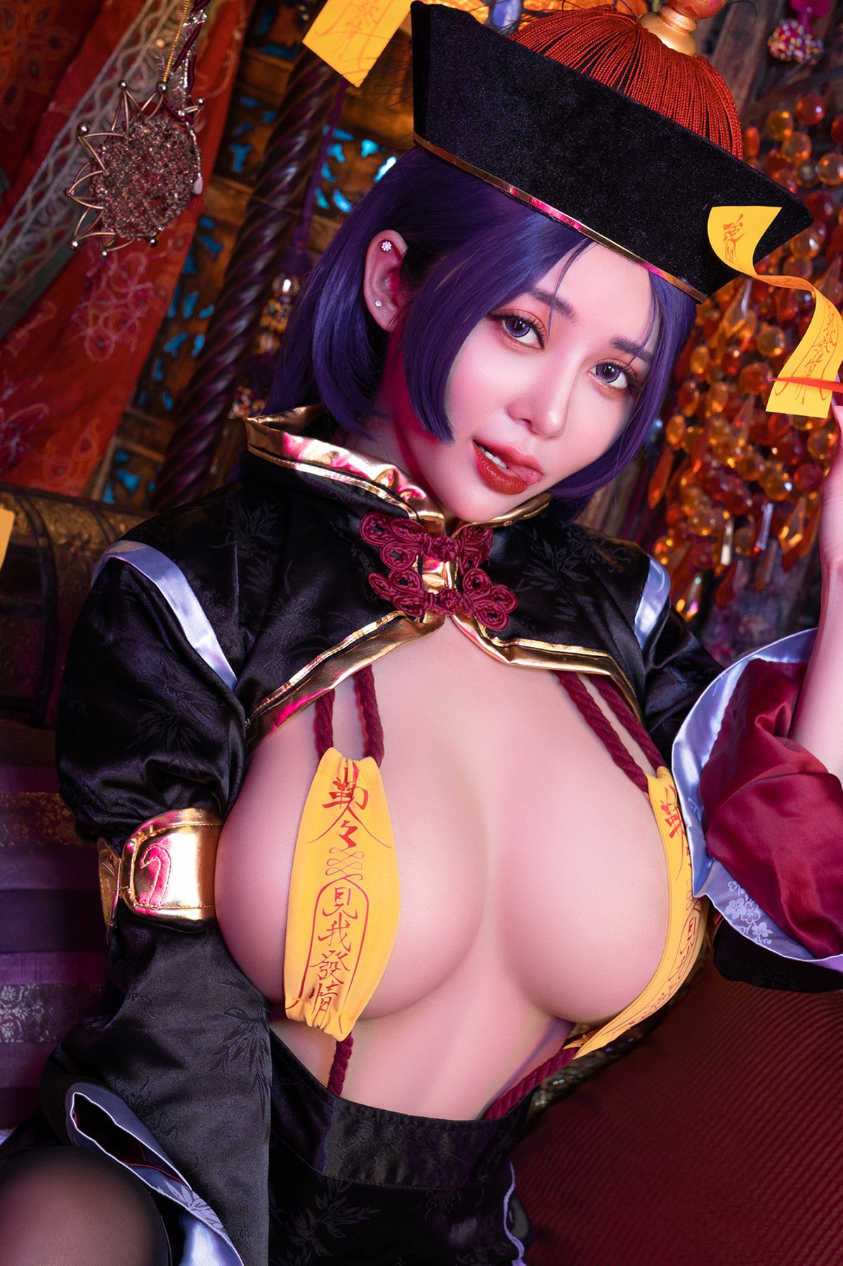 菰蒲風動縱斜影，殭屍奶光《安希》膣得液滿！見我發情——香希趕屍霊幻道士 X 最胸妖怪キョンシー Zombie sex folklore Set.01 38