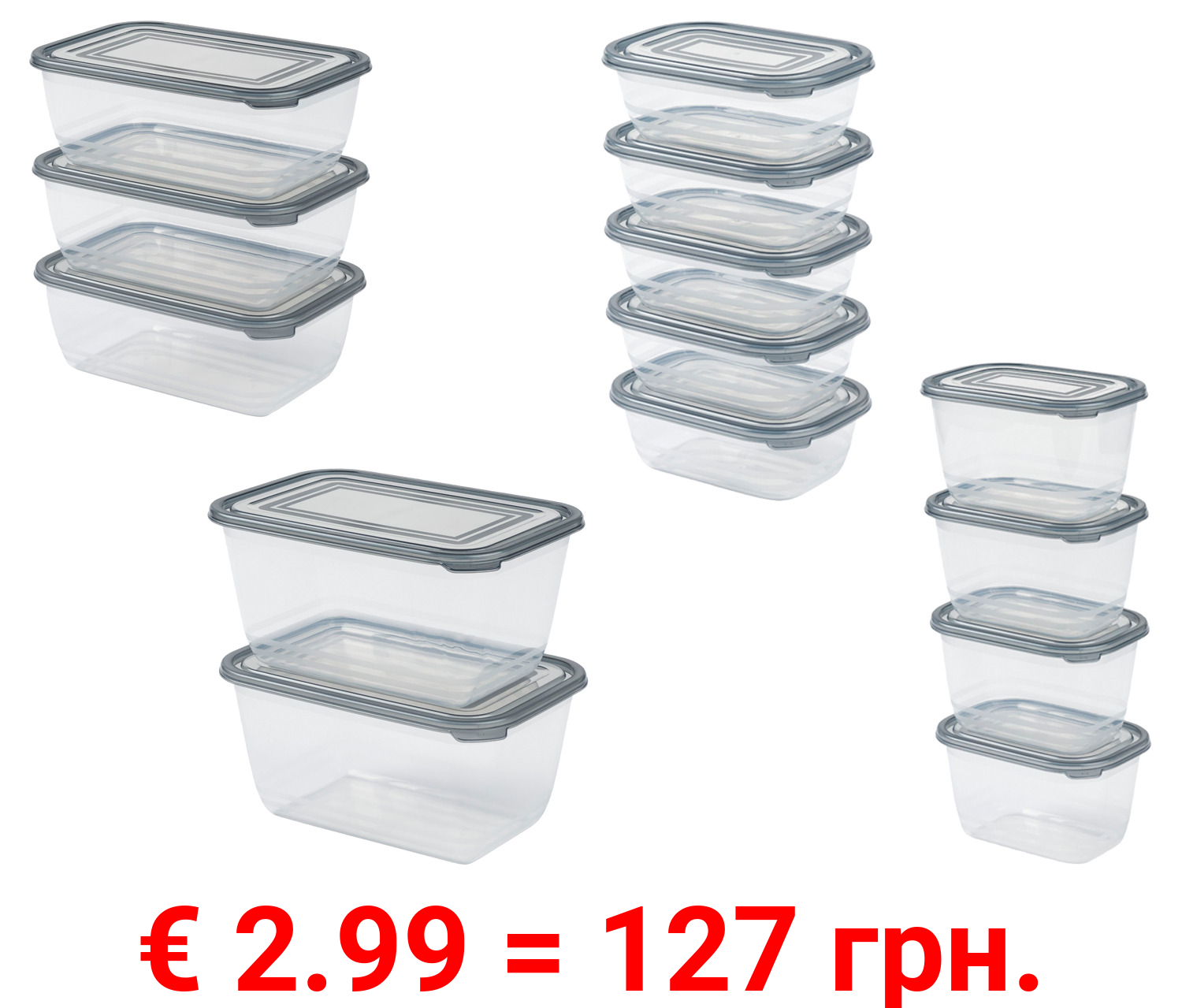 ERNESTO® Frischhaltedosen-Set, stapelbar