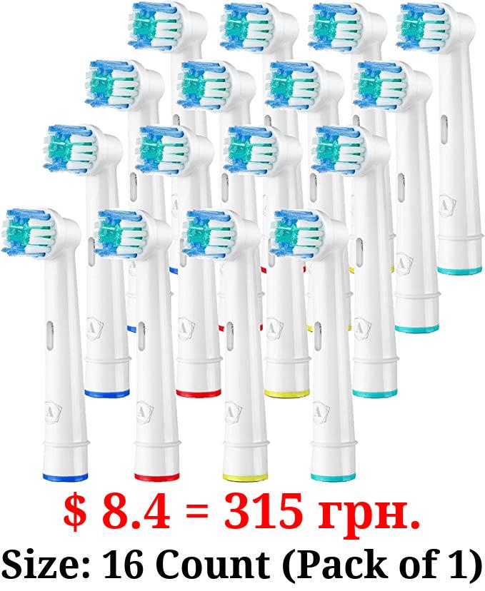 Aster Replacement Toothbrush Heads - 16 Pack, Compatible with Oral-B Braun Professional Electric Precision Clean Brush Heads Refill for 7000/Pro 1000/9600/ 5000/3000/8000