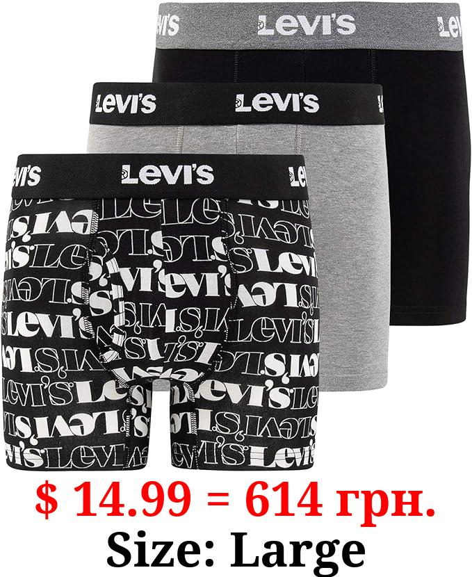 Levi's Boxer Briefs for Men, Cotton Stretch Breathable Men's Underwear 3 Pack