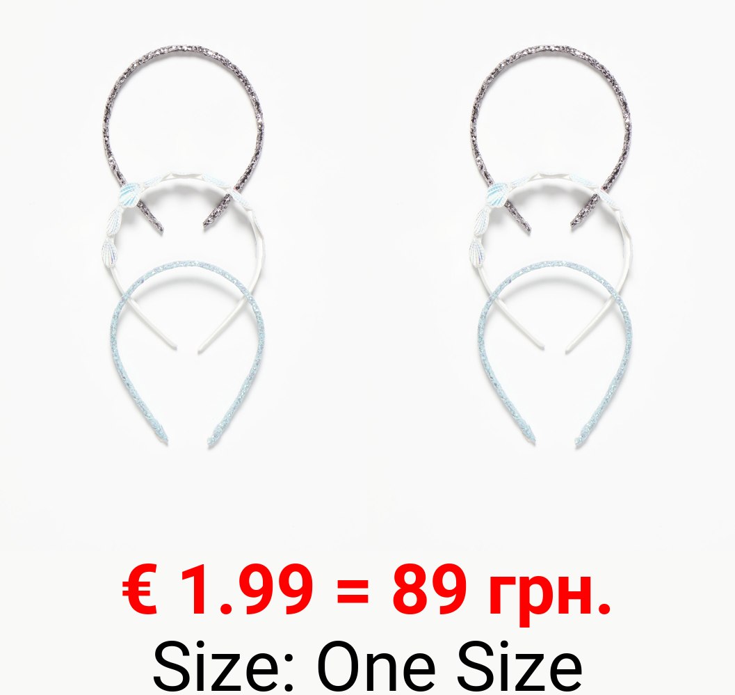 3-pack of seashell headbands