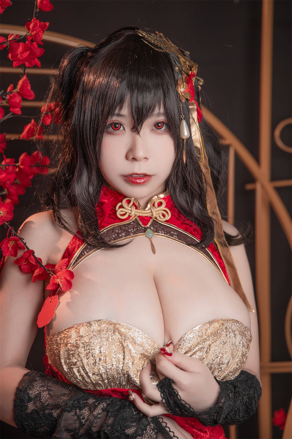 Cosplay 自闭颜球球 无颜小天使wy 碧蓝航线 大凤红旗袍 30