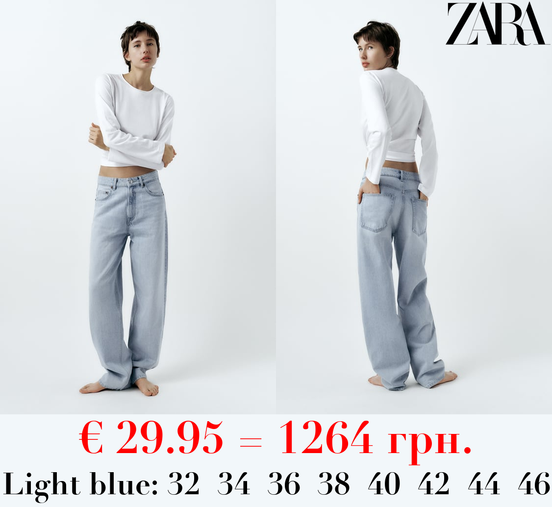 MID-RISE TAILORED BALLOON JEANS