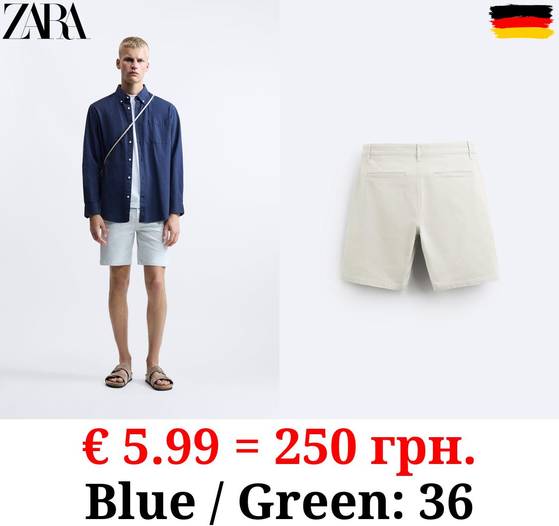 TEXTURED CHINO BERMUDA SHORTS