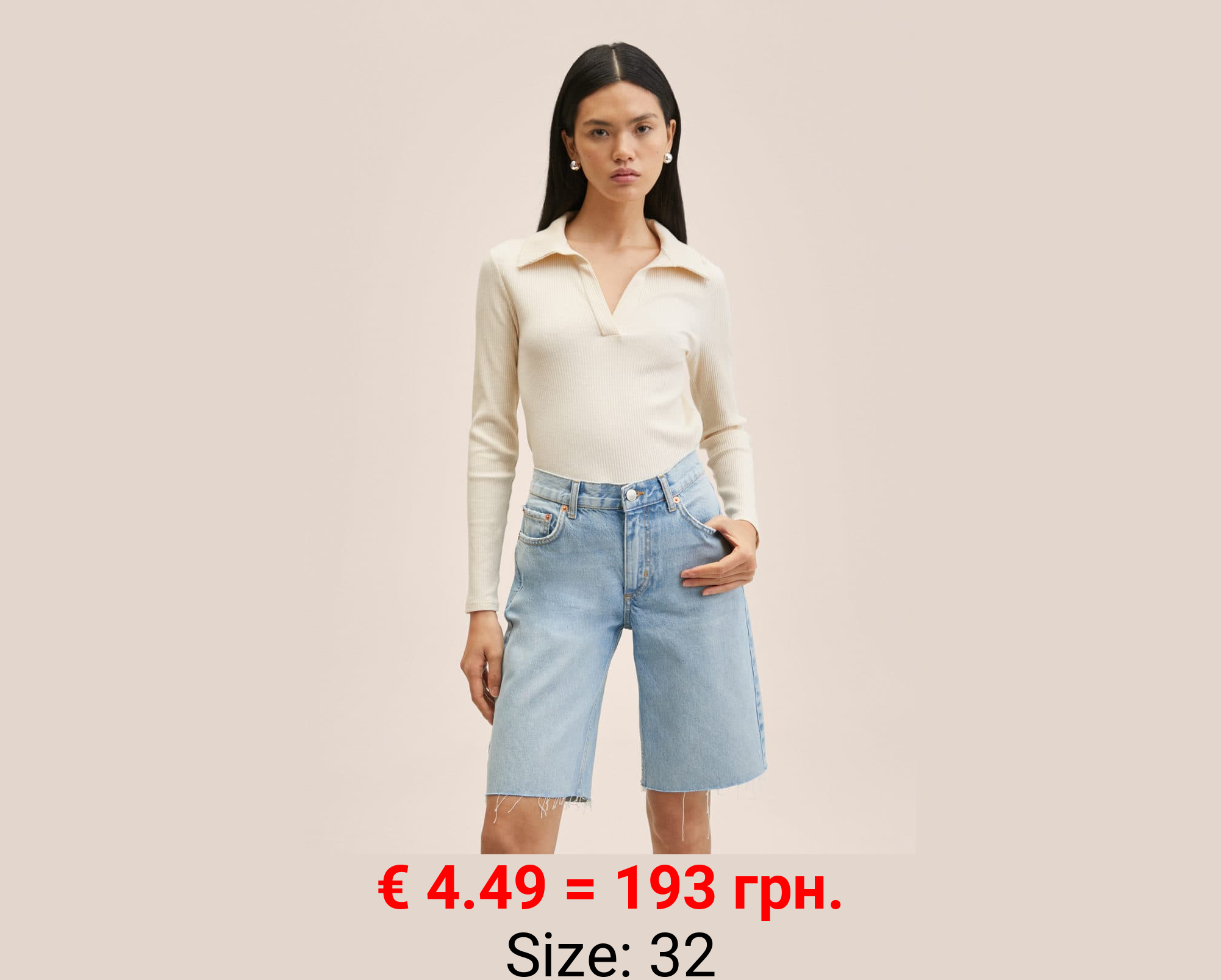 Bermudas vaqueras bajo deshilachado