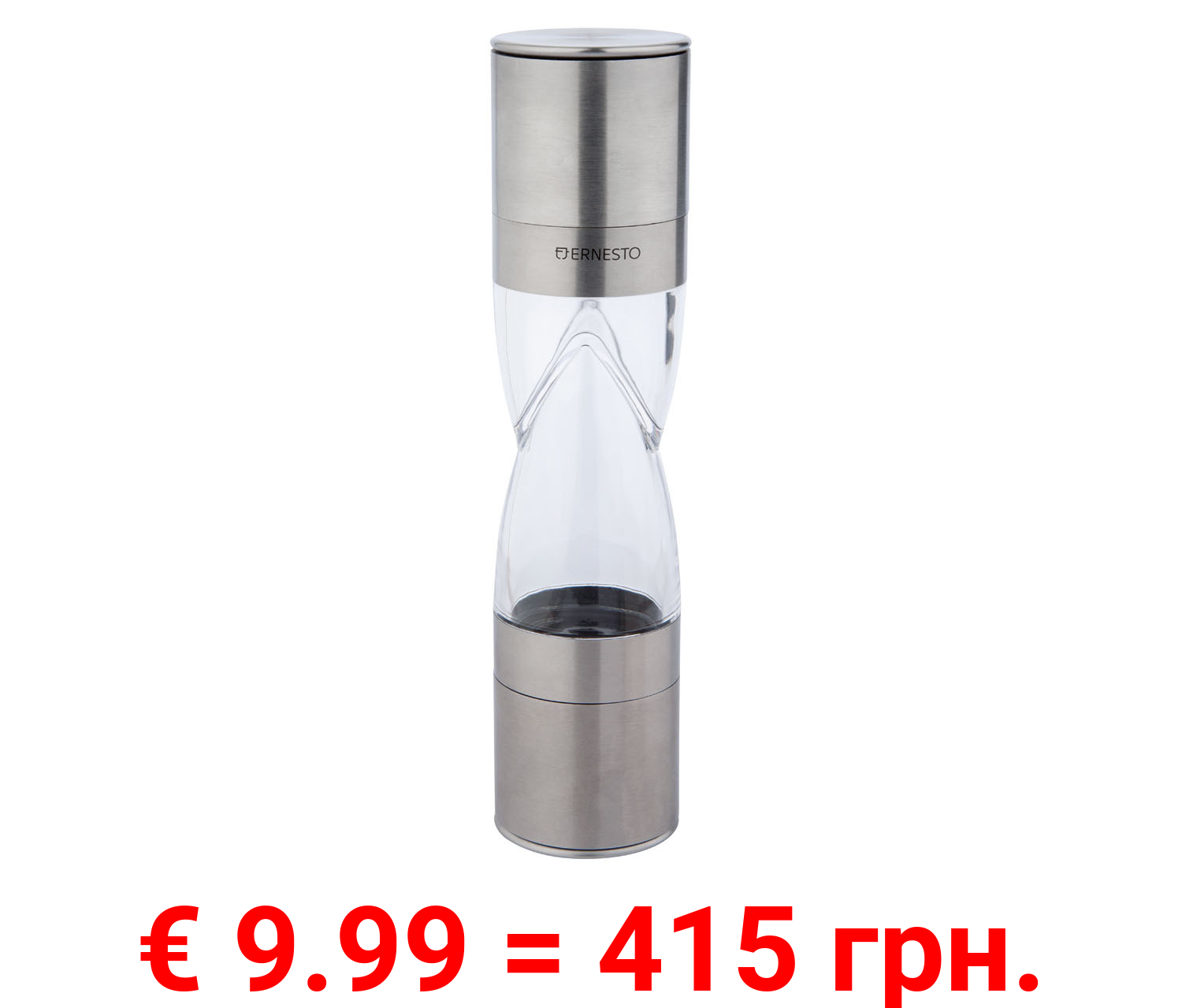ERNESTO® Salz- und Pfeffermühle 2in1 / Chilimühle 2in1 Edelstahl