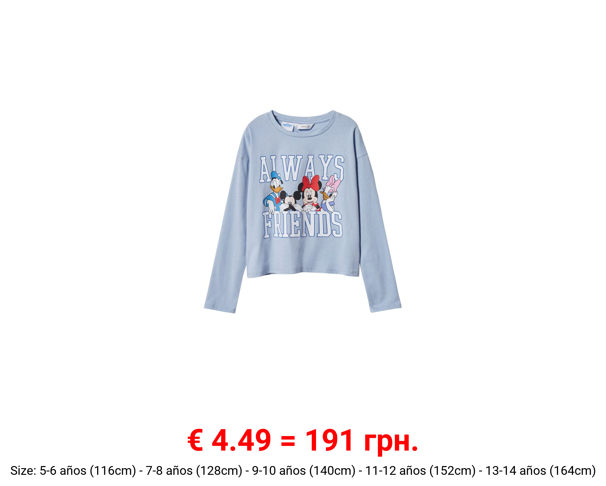 Camiseta manga larga disney