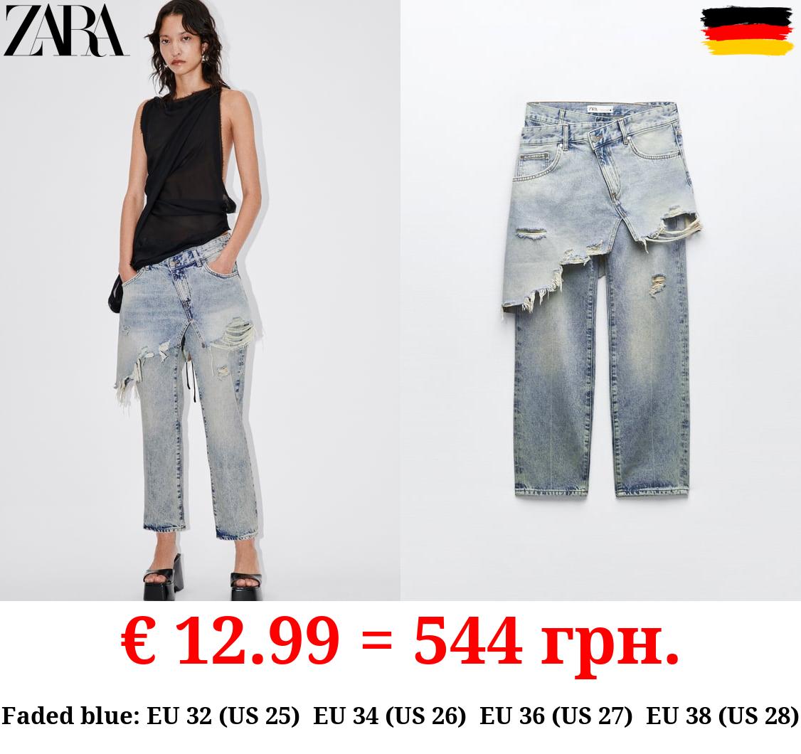 ZW STRAIGHT-LEG MID-RISE JEANS