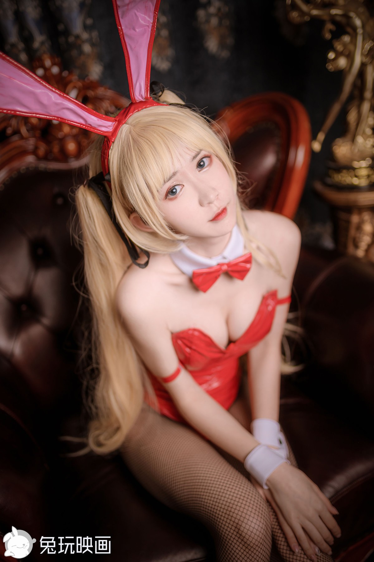 兔玩映画 Cosplay 兔女郎 红黑 30