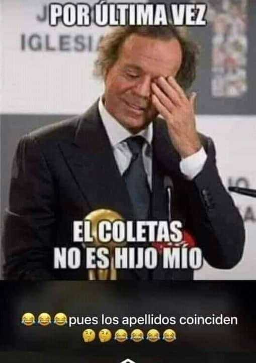 Julio Iglesias cansado de repetirlo