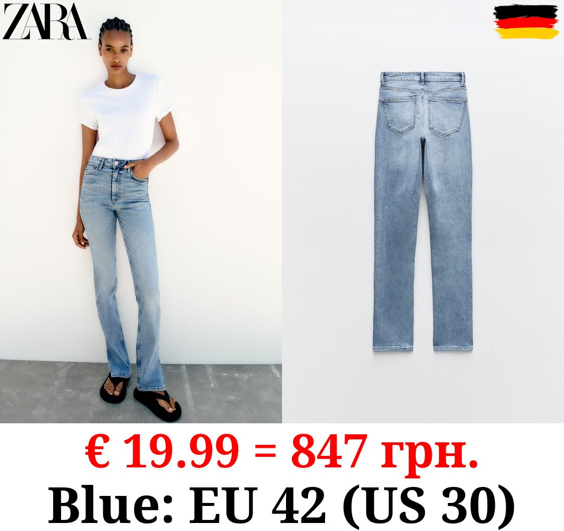 TRF HIGH-WAIST SPLIT HEM FULL LENGTH JEANS