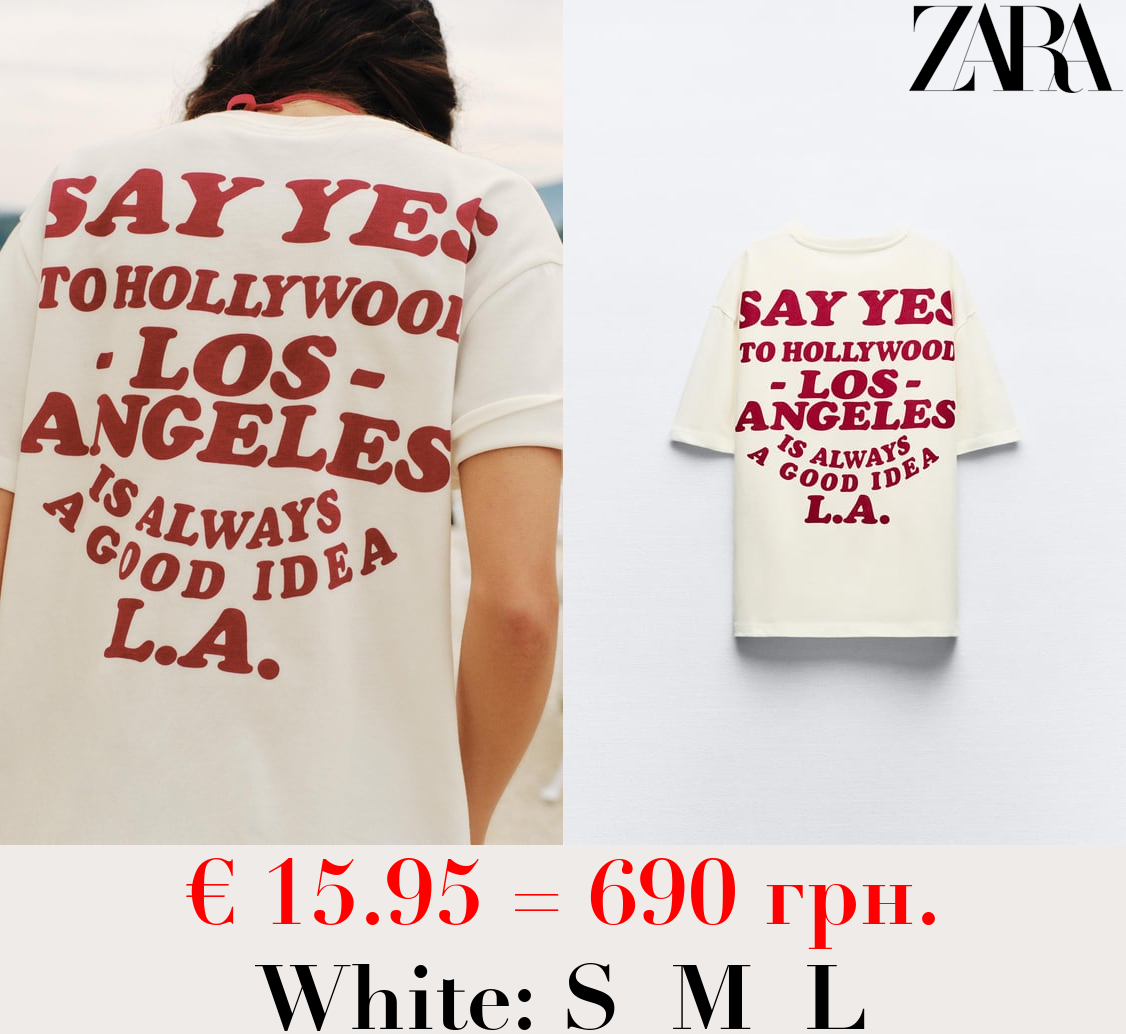 COTTON T-SHIRT WITH TEXT