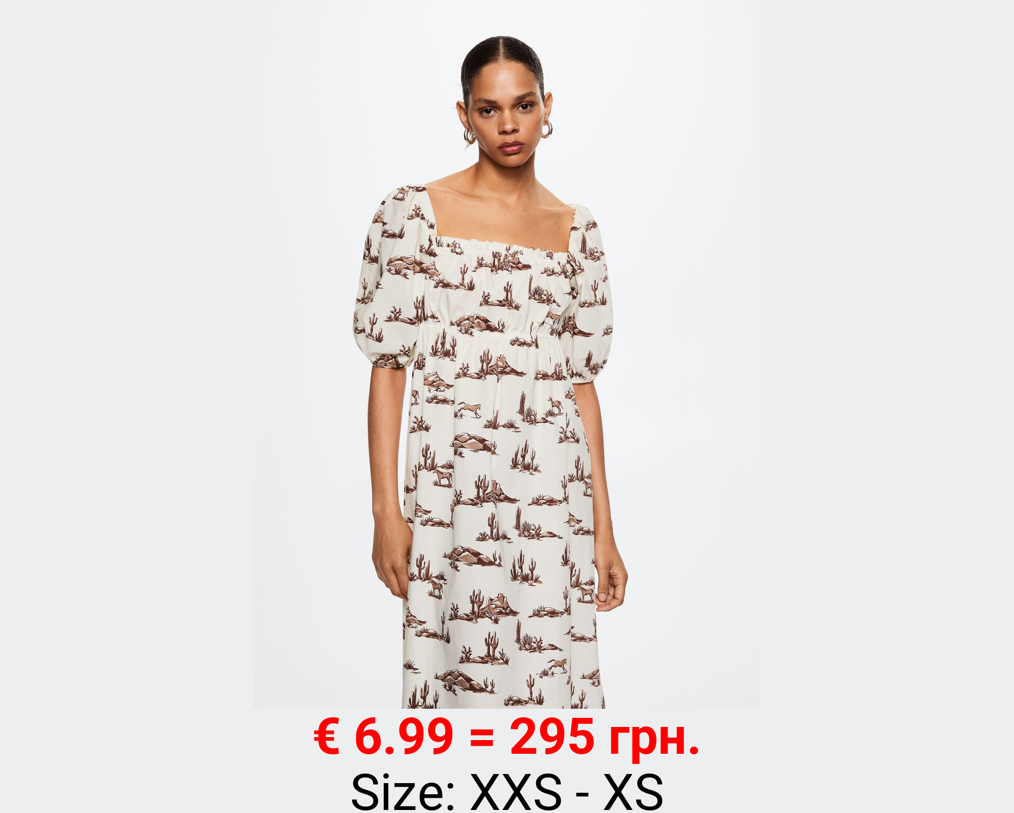 Vestido algodón estampado