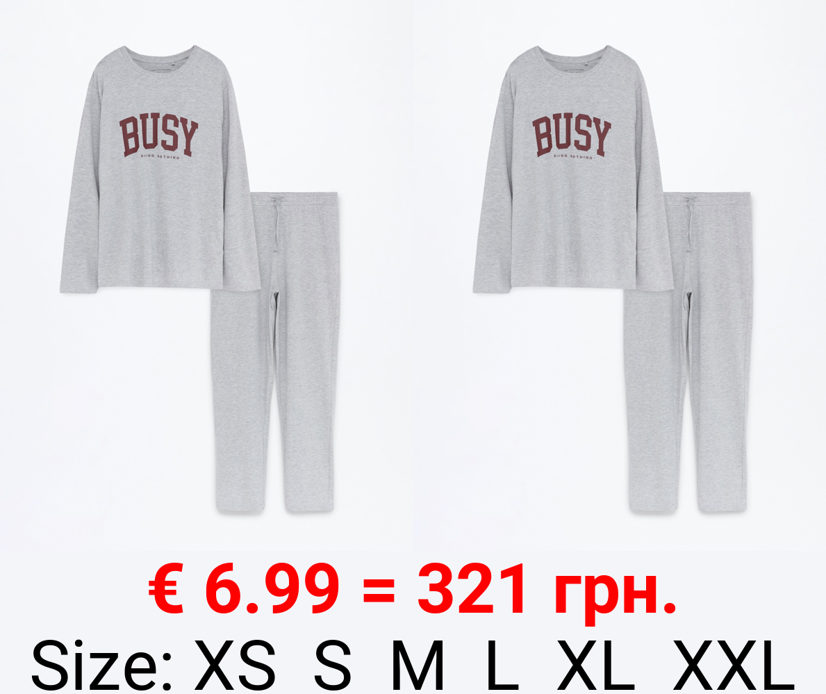 Print long pyjama set