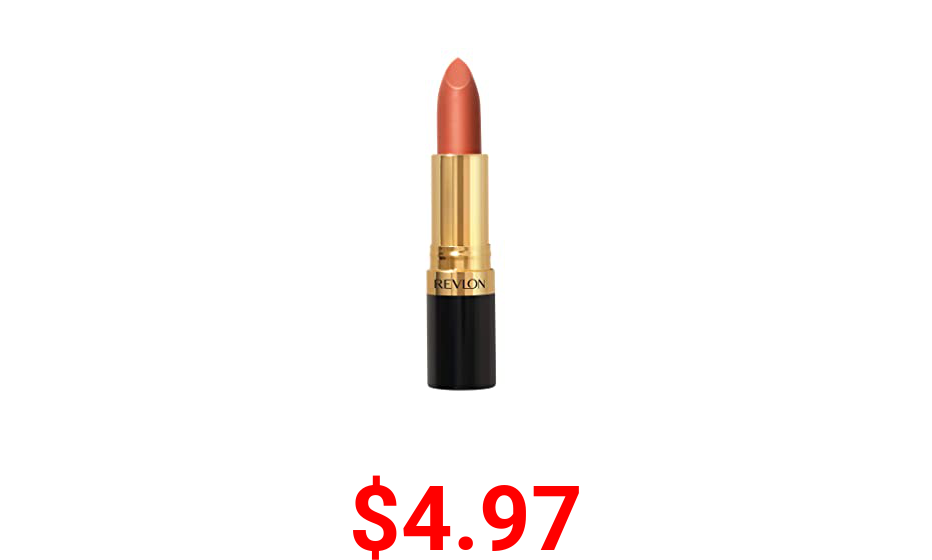 Revlon Super Lustrous Lipstick, High Impact Lipcolor with Moisturizing Creamy Formula, Infused with Vitamin E and Avocado Oil in Red / Coral Pearl, Peach Me (628)