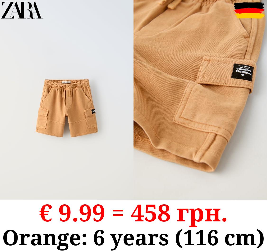 CARGO BERMUDA SHORTS WITH LABEL