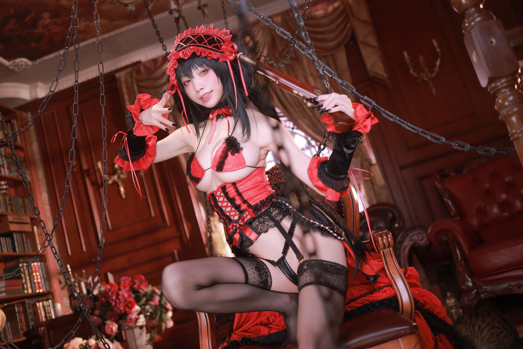 水淼aqua Cosplay 时崎狂三 35