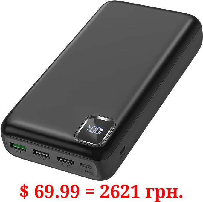 Portable-Charger-Power-Bank - 50000mAh Powerbank PD 30W and QC 4.0 Fast Charging External Battery Pack with USB-C LED 4 Outputs & 2 Inputs Portable Charging for iPhone 15 14 13 pro, Samsung