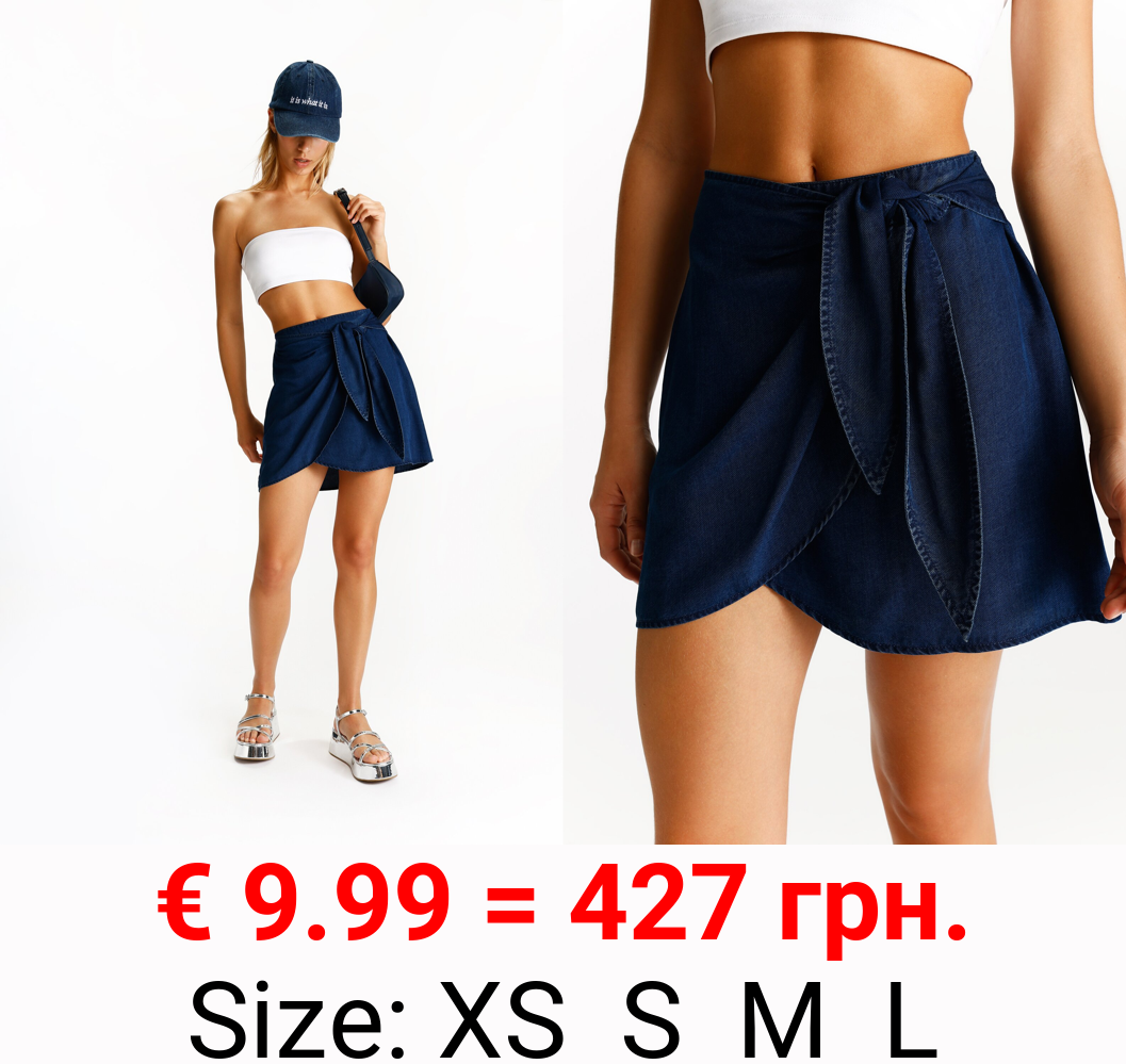 Wrap mini skirt
