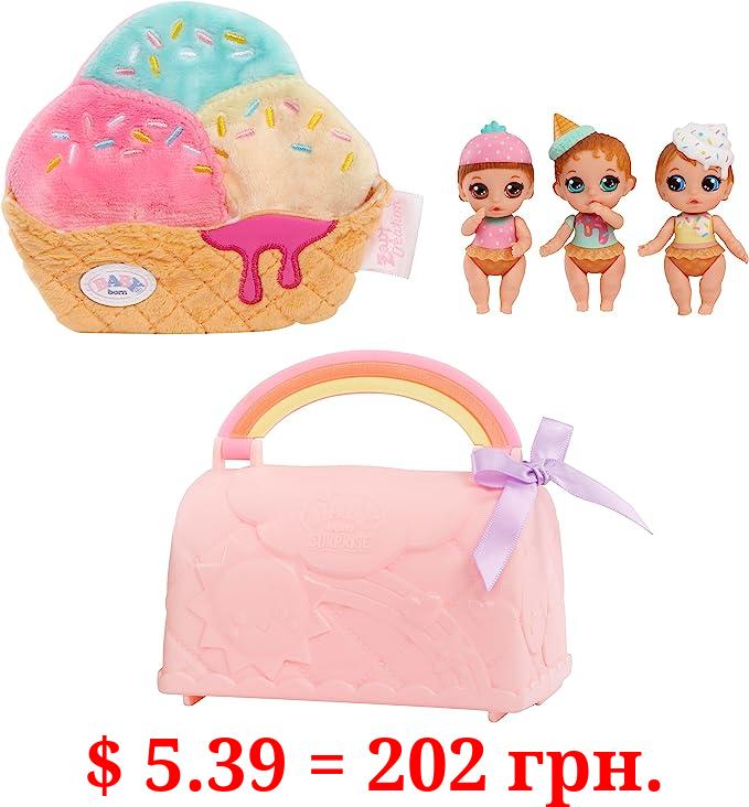 BABY born Surprise Mini Babies Series 6 - Unwrap Surprise Twins or Triplets Collectible Baby Dolls, Sweets-Theme, Includes Soft Swaddle, Molded Diaper Bag Package for On-the-Go Play, Kids Ages 4 & Up