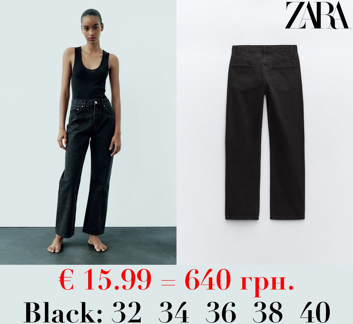 TRF STRAIGHT-LEG MID-RISE JEANS