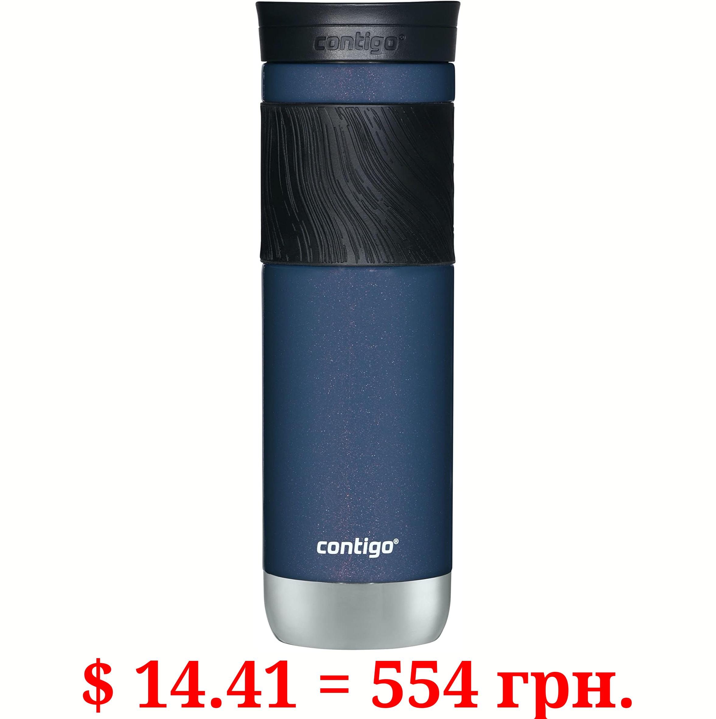 Contigo Byron Vacuum-Insulated Stainless Steel Travel Mug with Leak-Proof Lid, Reusable Coffee Cup or Water Bottle, BPA-Free, Keeps Drinks Hot or Cold for Hours, 24oz, Midnight Berry