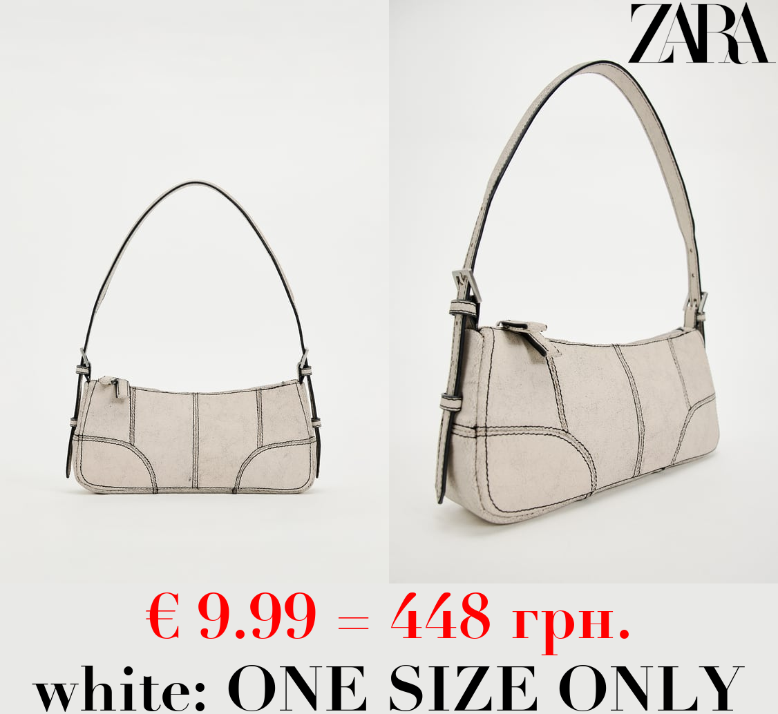 CRACKLED-EFFECT MINI SHOULDER BAG