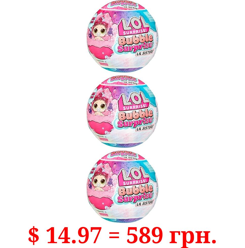 LOL Surprise LOL Surprise Bubble Foam Lil Sisters Doll 3 Pack - Collectible Baby Sister Great Gift for Girls Age 4+