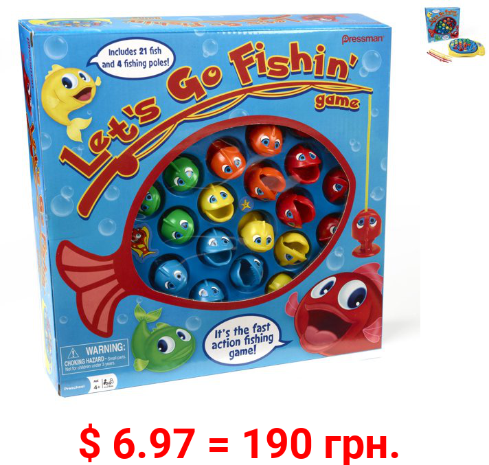 Pressman Let's Go Fishin' Game - The Original Fast-Action Fishing Game for Kids