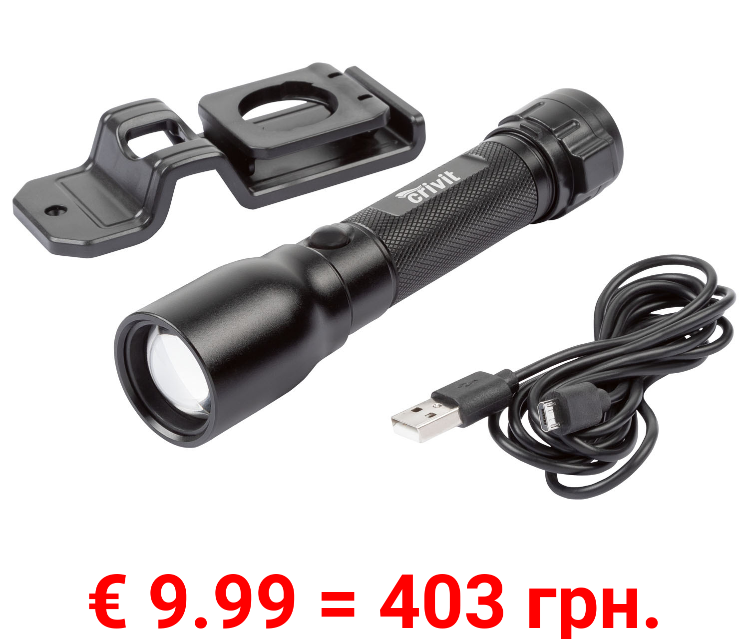 CRIVIT LED Taschenlampe, inkl. Akku