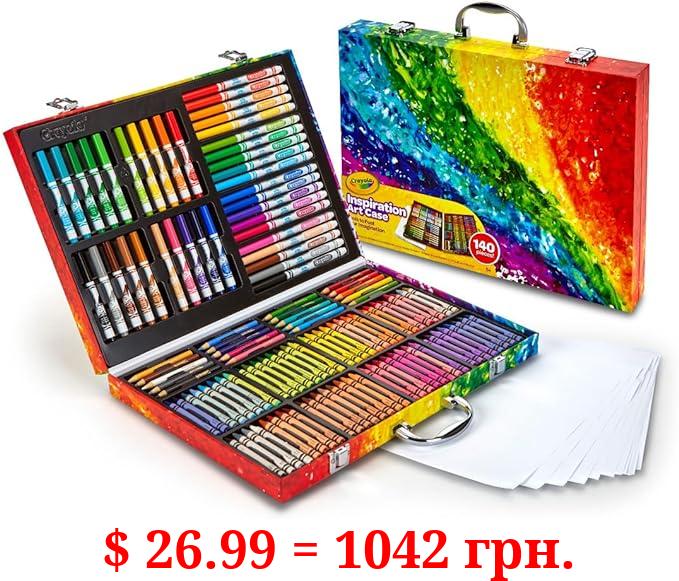 Crayola Inspiration Art Case Coloring Set - Rainbow (140ct), Art Kit For Kids, Toys for Girls & Boys, Holiday Gift For Kids [Amazon Exclusive]