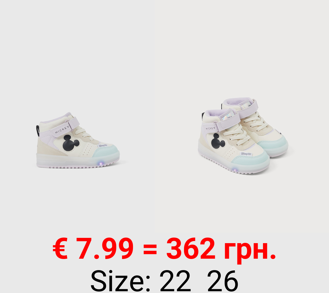 MINNIE MOUSE @DISNEY LIGHT-UP STREET HIGH-TOP SNEAKERS