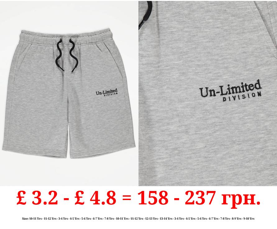 Grey Un-Limited Division Jersey Shorts