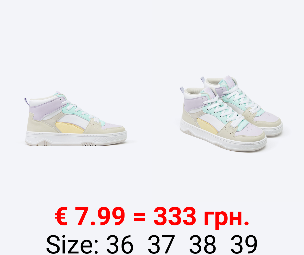 High-top street-style sneakers