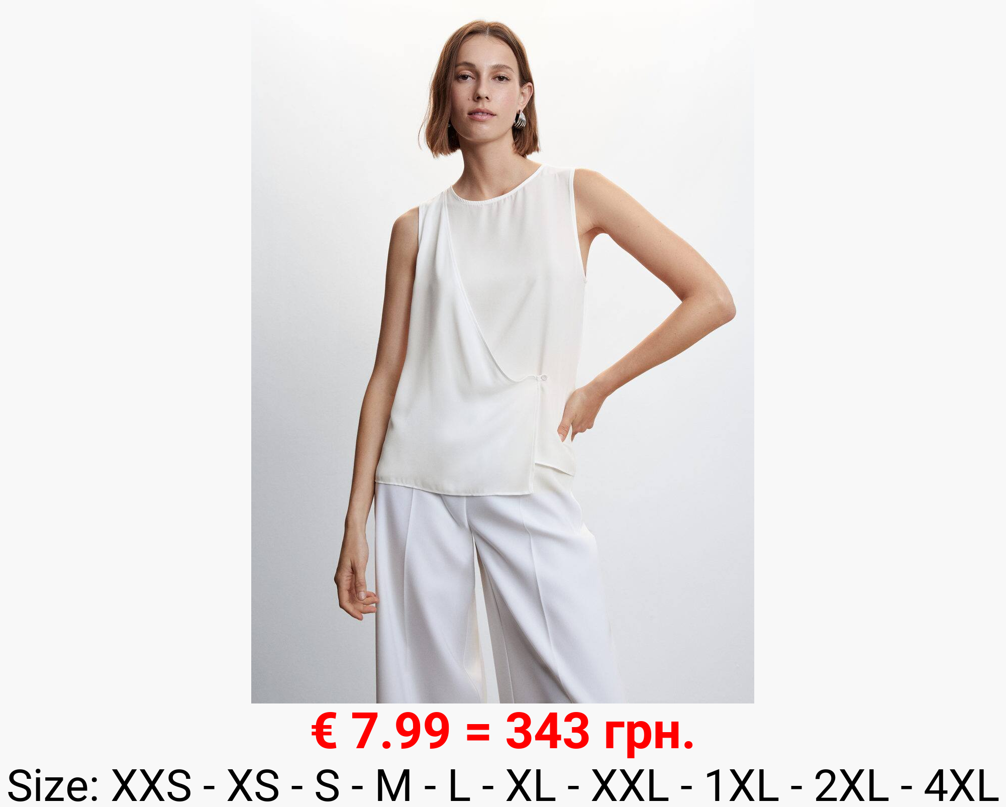 Blusa cruzada botón