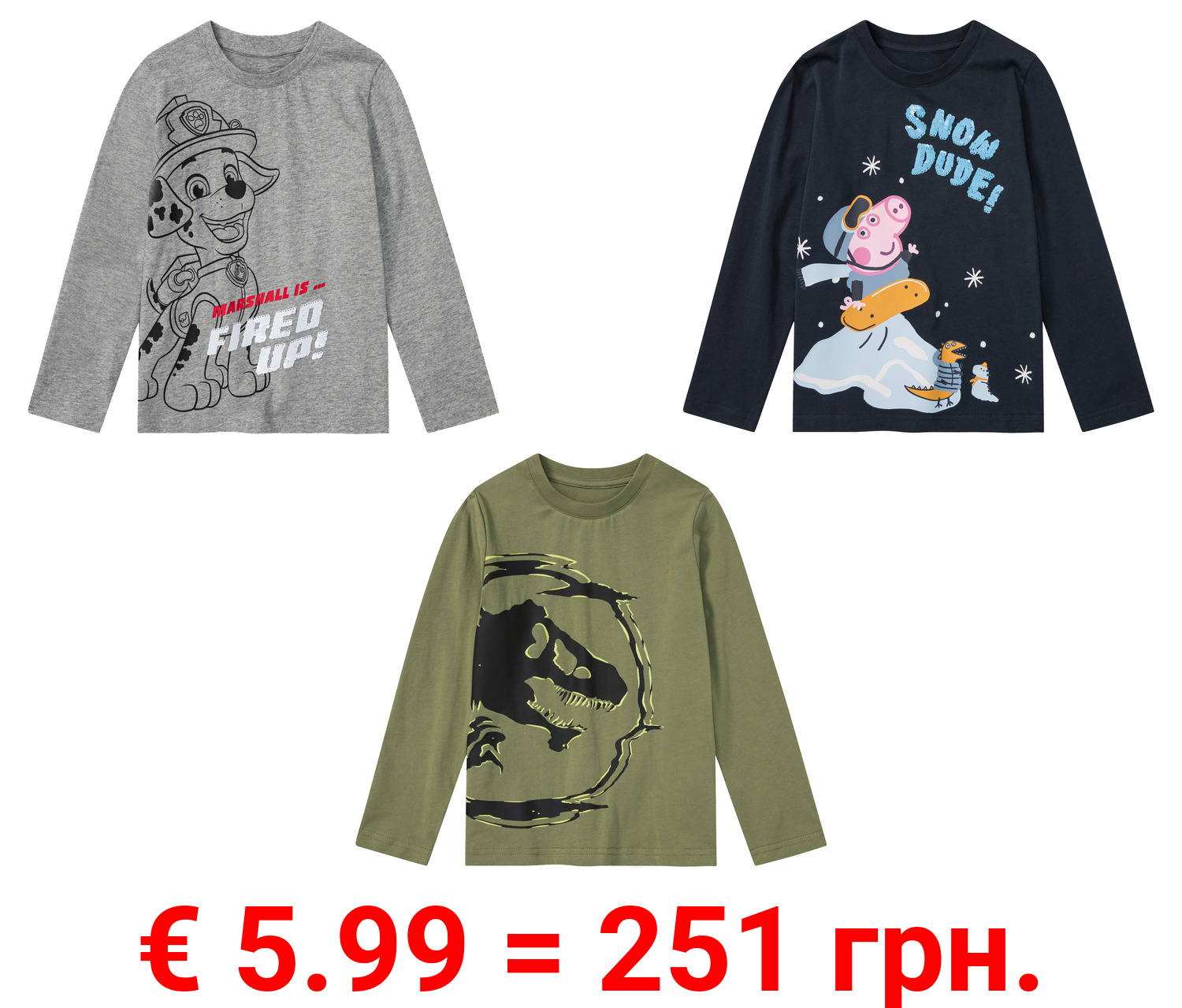 Kinder / Kleinkinder Langarmshirt aus reiner Baumwolle