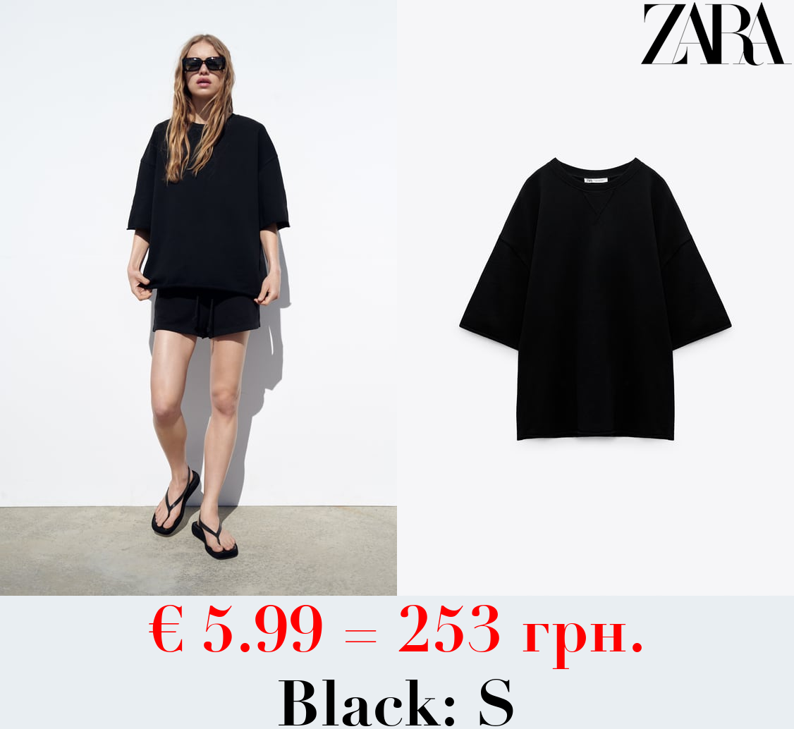 SHORT SLEEVE SWEATSHIRT