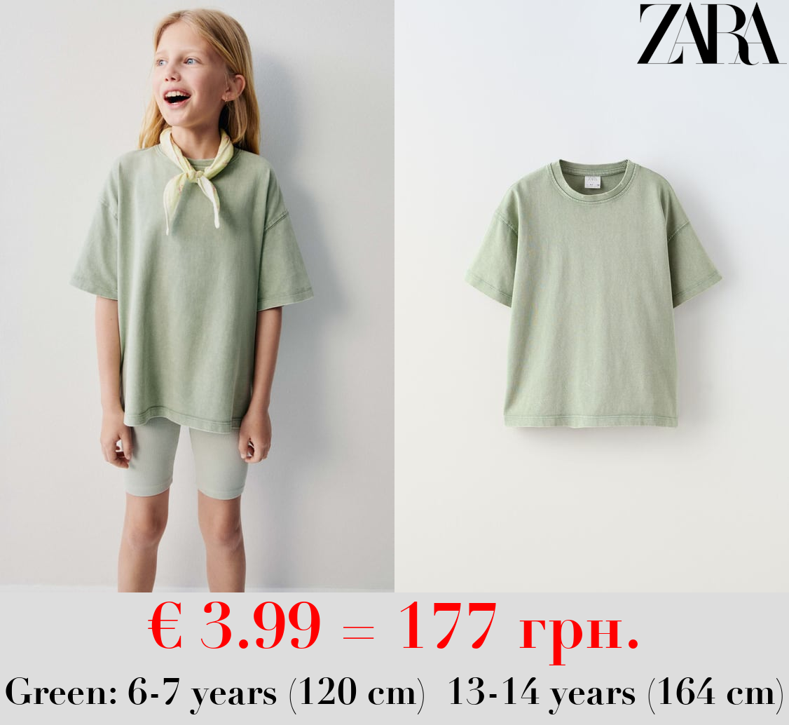 FADED-EFFECT HEAVY WEIGHT T-SHIRT