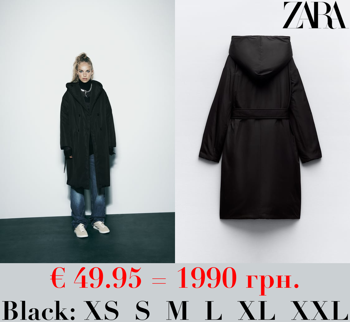 QUILTED COAT WITH WATER AND WIND PROTECTION