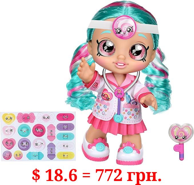 Kindi Kids Fun Time 10 Inch Doll, Dr Cindy Pops with Stethoscope and Shopkins Inspired Lollipop| Changeable Clothes and Removable Shoes | for Ages 3+