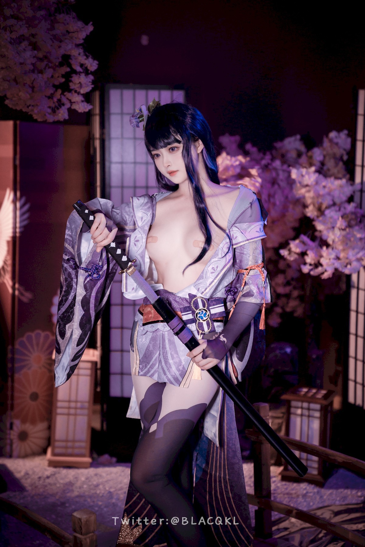 Cosplay 白莉愛吃巧克力 雷電將軍 30