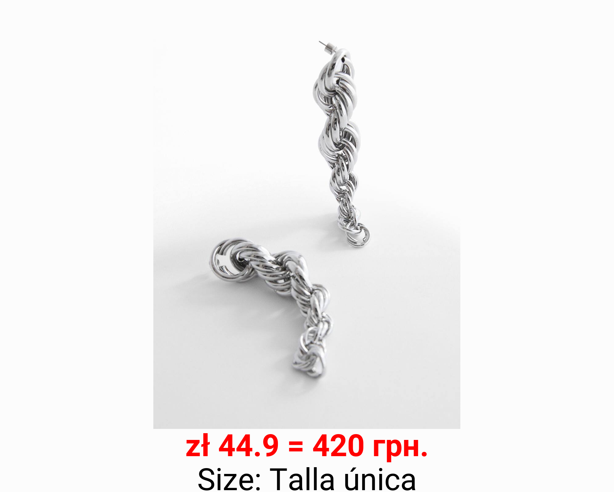 Pendientes largos trenzados