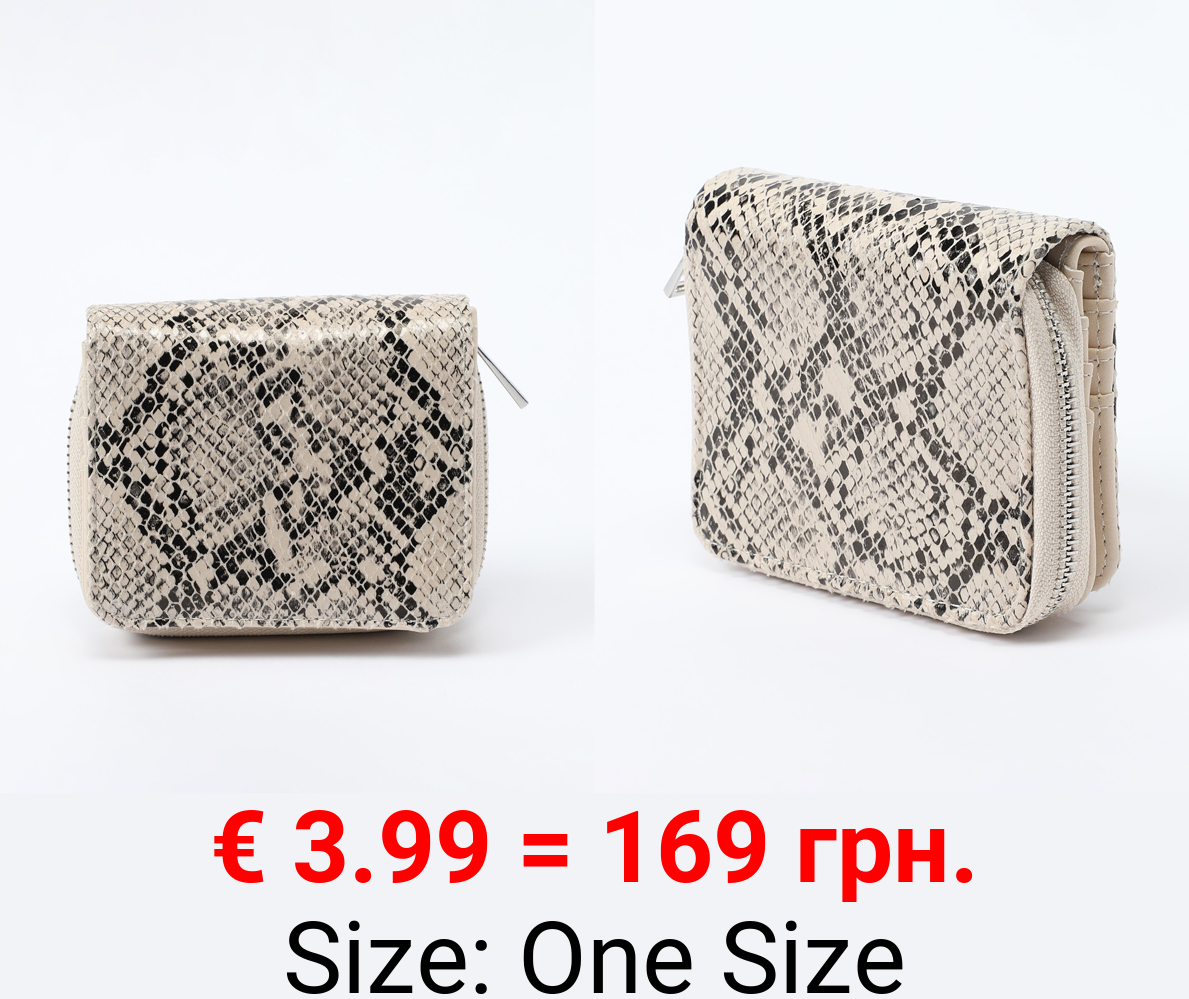 Embossed faux leather purse