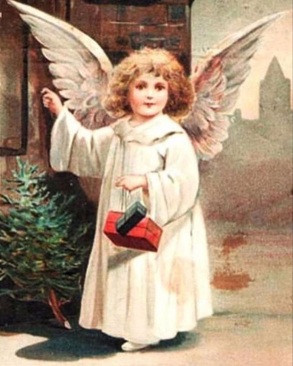 Крошку ангела. Рождественские старинные ангелы. Рождественский ангел. Старинные Рождественские открытки с ангелами. Крошку ангела в сочельник.